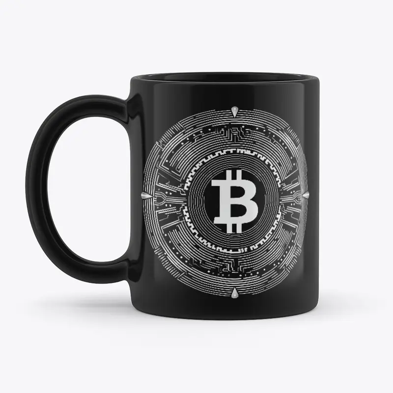 Bitcoin black and white