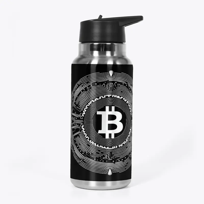 Bitcoin black and white